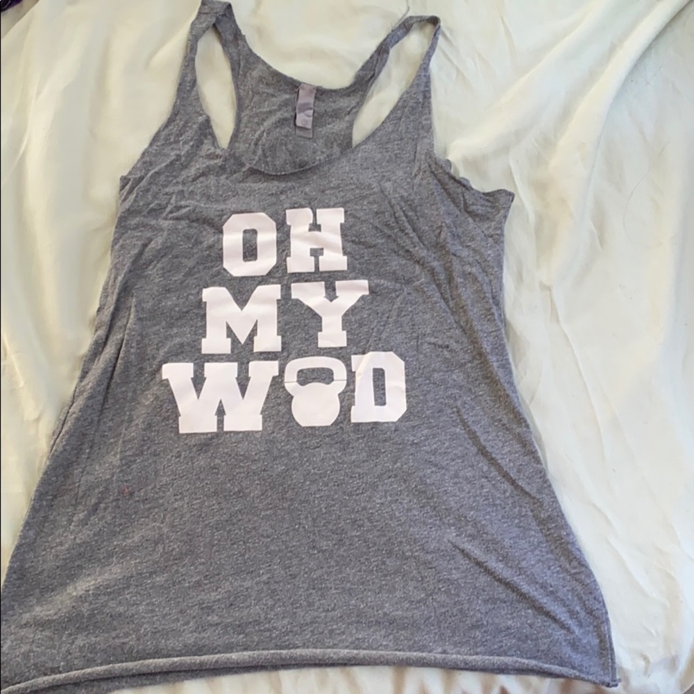Small gray oh my wod shirt
